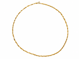 10K Yellow Gold Singapore Chain Necklace