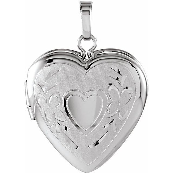 Sterling Silver 925 Heart Shape Locket