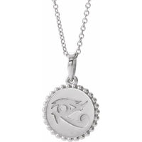 Sterling Silver Eye of Horus Necklace