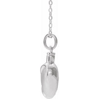 Sterling Silver Heart Ash Holder 18" Necklace