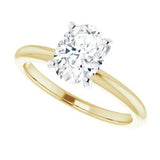14k 2.08 CT Oval Lab Grown Diamond Solitaire Engagement Ring