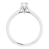 14K White 0.44 Round Solitaire Engagement Ring
