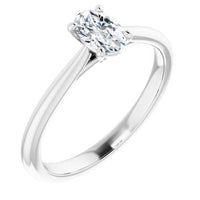 0.50 CT Oval Lab-Created Diamond Solitaire Engagement Ring in 14K White Gold (F/VS)