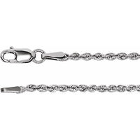 Sterling Silver 1.85 mm Rope Chain