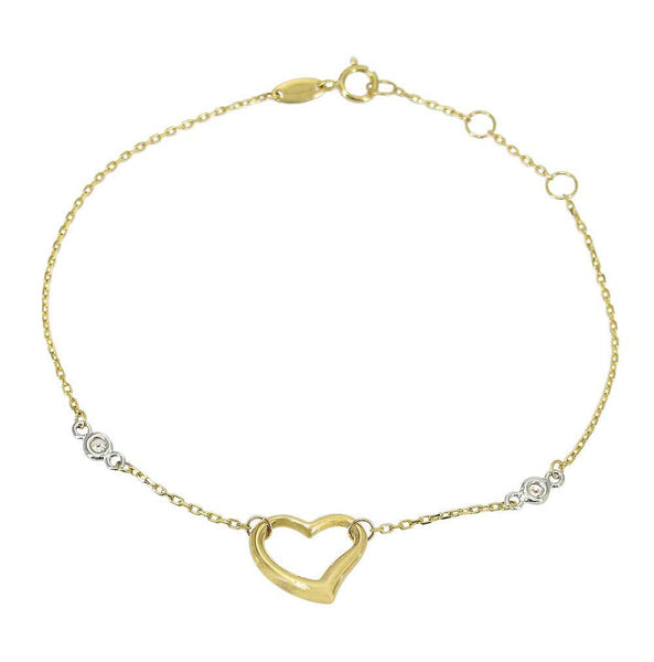 10k Heart Bracelet