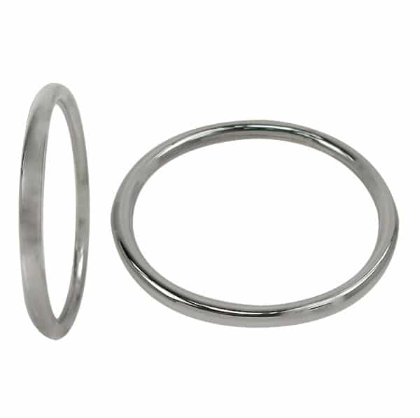 Sterling Silver Smooth Round Shaped Bangle  -77mm diameter