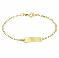 10k Gold Baby ID curb bracelet - figaro