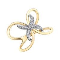 10k yellow gold open design diamond ring