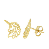 10k Gold Unicorn Earrings