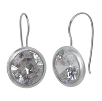 Sterling Silver Round Cubic Zirconia Earrings