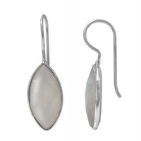 Sterling Silver Marquise Moonstone Earrings