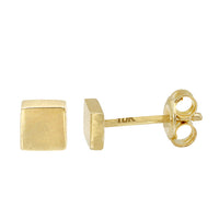 10k Gold Square Stud Earrings