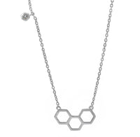 Sterling Silver Honeycomb CZ Necklace