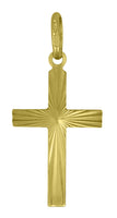 10k gold cross - textured design
