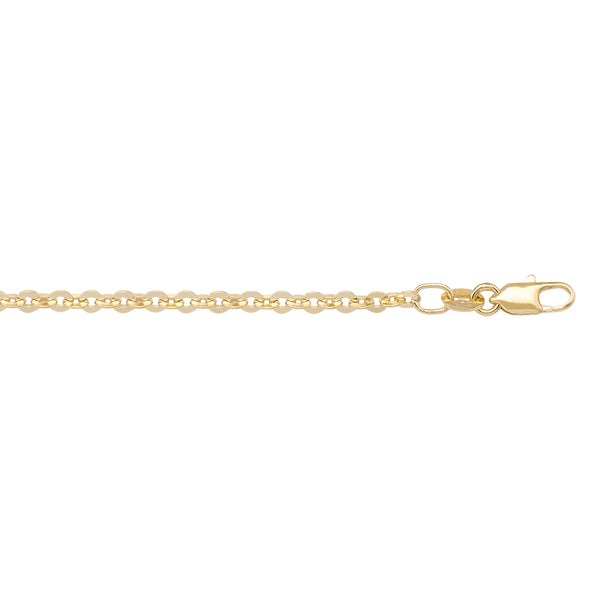 10K Yellow Gold 2mm Cable Chain - 20"