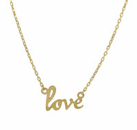 10K "love" necklace
