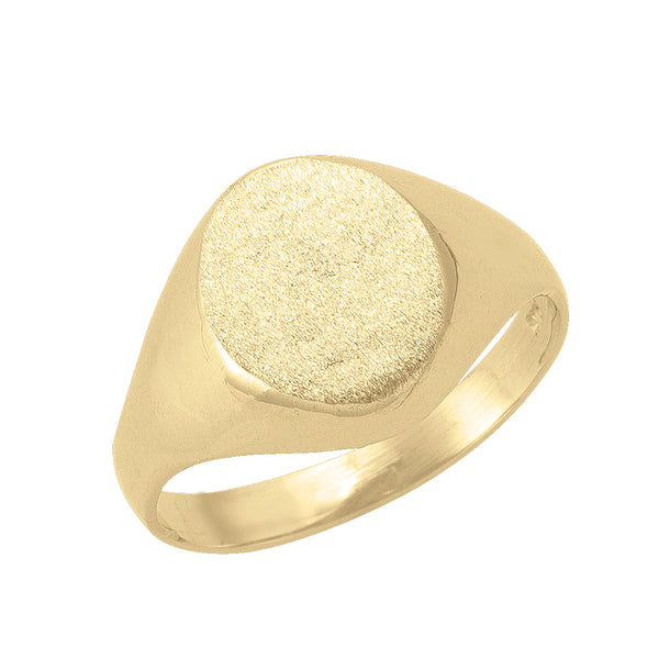 Signet Ring (Oval) - 10k Yellow Gold