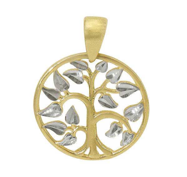 10K two-tone Tree of Life pendant