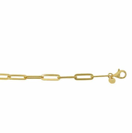 Sterling Silver Vermeil 4.40mm Paperclip Chain