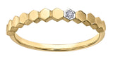 10K Honeycomb design diamond ring