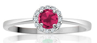 10k ruby and diamond ring