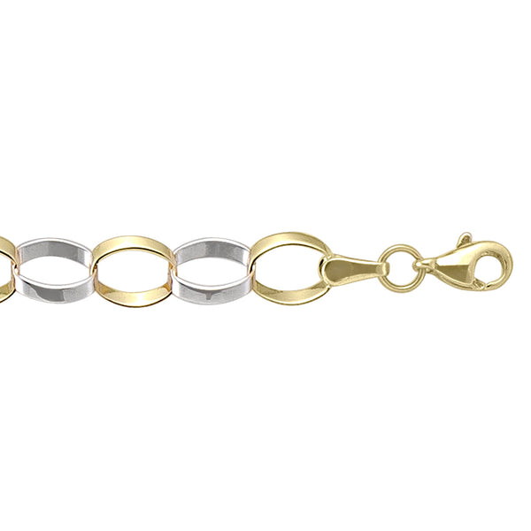 10K Tri-Colour Gold Bracelet - Link Design