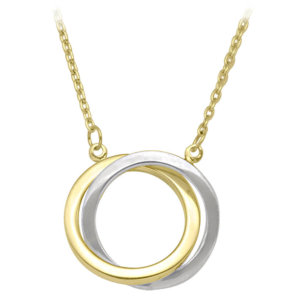 10k Two-Tone Circle Necklace