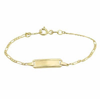 10k Gold Baby ID bracelet - Figaro