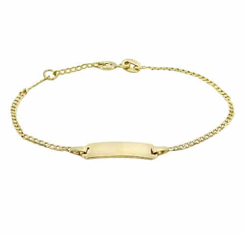 10k Curb Gold Baby ID curb bracelet