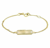 10k Curb Gold Baby ID bracelet