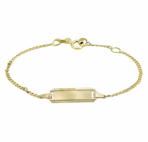 10k Curb Gold Baby ID bracelet