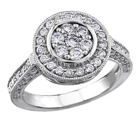 18K Halo-Style Diamond (1.00ctw) Ring