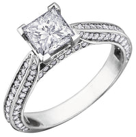 18K White Gold Princess-Cut Canadian Diamond (1.00ctw) Ring
