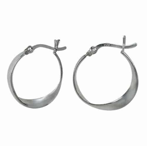 Sterling Silver Hoops - Twist Design