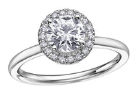 18k Canadian Diamond (0.58ctw) Halo-Style Ring