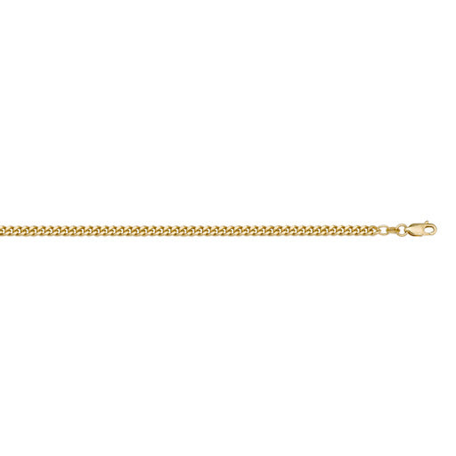 14K Yellow Gold 1.40mm Solid Curb Chain - 18"