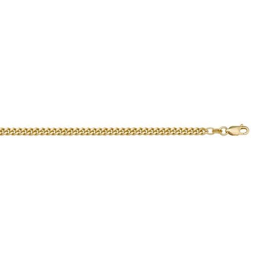 10K Yellow Gold  2.50mm Solid Curb Chain - 24"