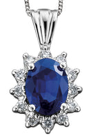 10K Sapphire & Diamond Necklace