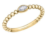 10k Yellow Gold 0.12 Marquise-Shaped Diamond Ring