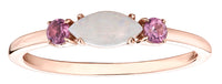 10k Rose Gold Opal & Pink Tourmaline Ring