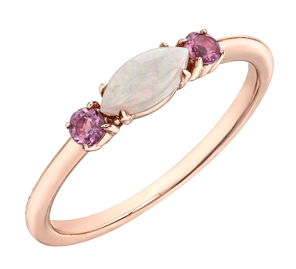 10k Rose Gold Opal Pink Tourmaline Ring – trinityjewellers